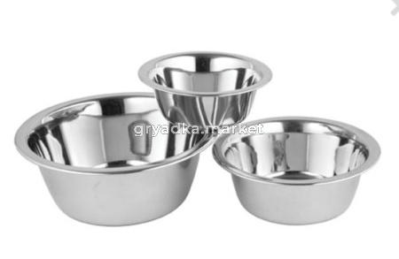 Миска металл стандарт 0,9 л.