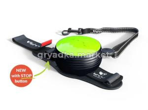 Поводок-рулетка Lishinu 2, Ориджинал, Зеленый, Размер M собак 12-35 кг