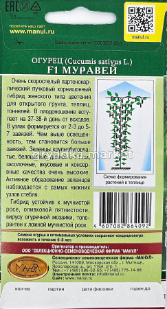 Огурец Муравей F1 10шт Парт Ранн (Манул)1
