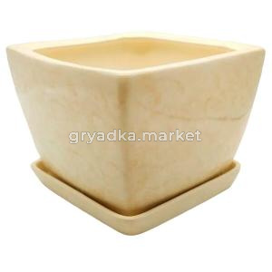 Парус 2 горшок с поддоном 5,5л d22см беж.