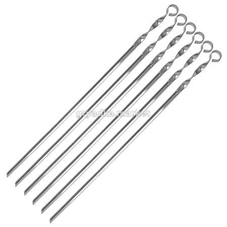 Шампур угловой набор 500х10х1 (уп. 6 шт) в чехле- 10