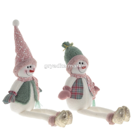 Игрушка набивная Снеговик, L21 W10 H72 см, разм.полк. Lп21 Wп10 Hп23 см, 2в.