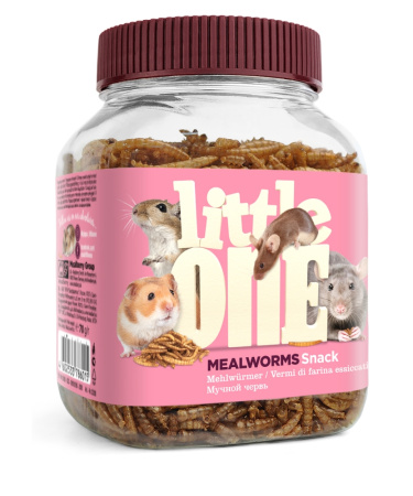 Little One Мучной червь. Лакомство для всеядных грызунов, 70 г