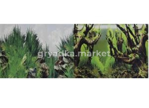 Фон д-аквариума двухсторонний Растительный-Скалы с растениями 60х150см (9003-9028)