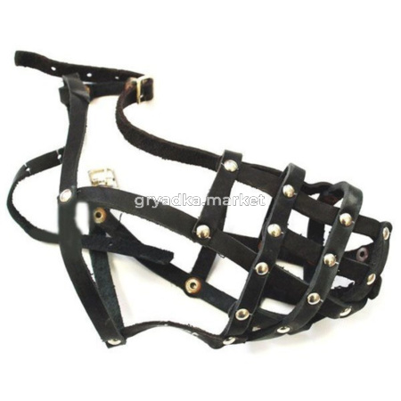 Намордник кожа сетка №5 (дог)-НК-5