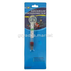Термометр Стеклянный с присоской  для аквариумов 11см