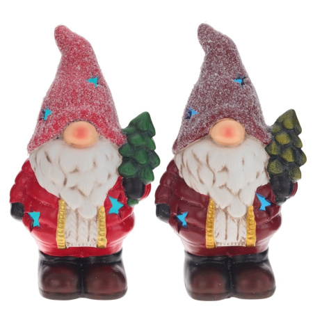 Фигурка декоративная Гном с подсветкой, L12 W9 H21 см, (2хLR44 не прил.), 2в.