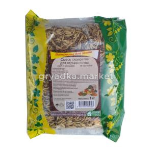 Смесь сидератов для отдыха почвы (овес, вика, горчица, рапс) 1кг (Зеленый уголок)