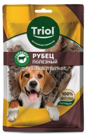Рубец говяжий полезный для собак, 30г, Triol