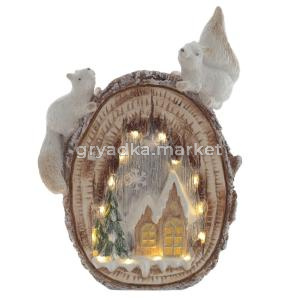 Белочки с подсветкой. L34 W10 H48 см, (3xAA, не прилаг.)