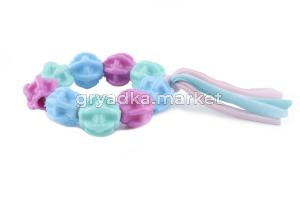 Игрушка WOGY Green/Blue/Pink д/собак Кольцо d=11см с вращающимися элементами на веревке арт.10922-28