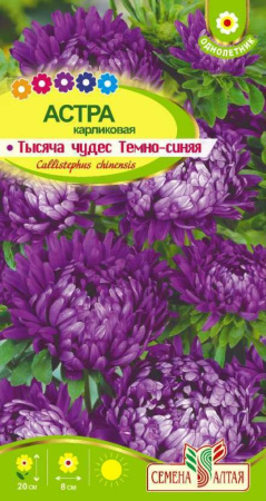 Астра Тысяча чудес карликовая Темно-синяя 0.2г Одн 20см (Сем Алт)