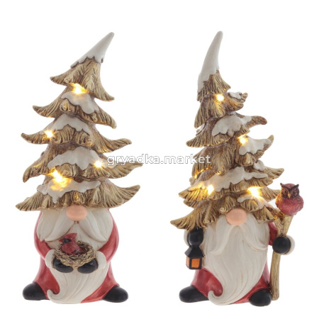 Фигурка декоративная Лесной Гном, L16 W12,5 H31 см, 2в.