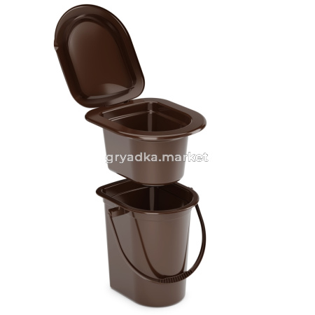 Ведро-туалет 17л пластик со съемным горшком-5