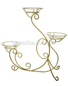 Подставка напольная на 3 горшка Лебедь мал   см М0000056