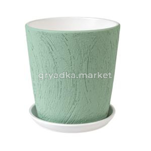 Короед 5 горшок с поддоном 5,6л d22 h22,5см конус зеленый