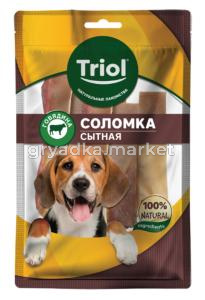 Соломка говяжья сытная для собак, 40г, Triol