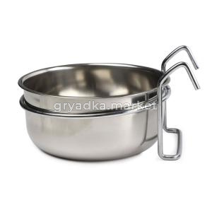 Triol Миска для животных металлическая с креплением 