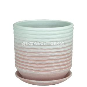 Горшок ЗЕФИР цилиндр 3,2л d18см мята-розовый