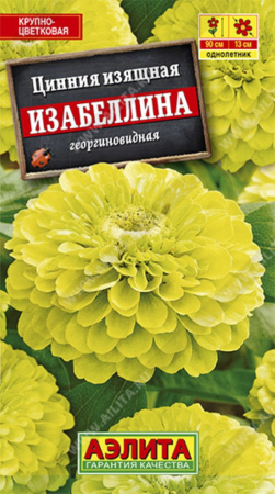 Цинния Изабеллина георгиновидная ,смесь Аэл.
