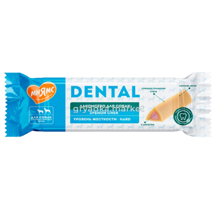 Лакомства д-собак Мнямс Dental Зубной снек с лососем 95г