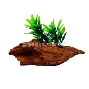 Декорация д-аквариума Куст на коряге  пластик ВК-95