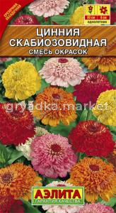 Цинния Скабиозовидная смесь (Аэлита)
