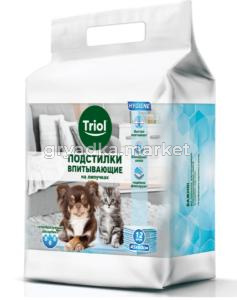 Подстилки впитывающие на липучках, 450*600мм (уп.12шт.), серия HYGIENE, Triol