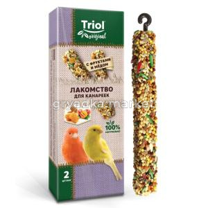Лакомства д-канареек с фруктами и медом 55г 2 шт Triol Original 1-1-Амма