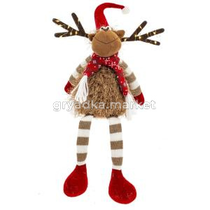 Игрушка набивная Олень с подсветкой, L27 W13 H60 см (CR2032x2, прилаг.)