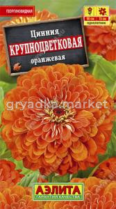 Цинния Крупноцветковая Оранжевая Аэлита