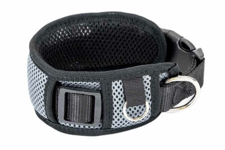 Ошейник синтетический АЭРО 60мм 34-50см с подкладкой (3d сетка, полиэстер) 1-1