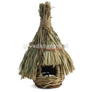 Гнездо-Домик NATURAL для птиц из луговых трав, d170х260мм               