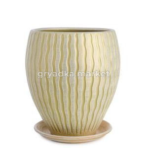 МАНЕ конус горшок с поддоном 8л d21см оливка