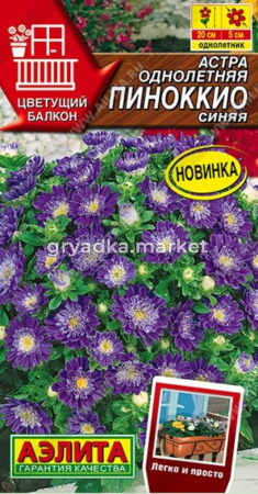 Астра Пиноккио синяя 0,05г Одн 20см (Аэлита)