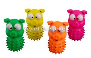Игрушка-пищалка WOGY д/собак Свинка 13х8х7см, микс арт.2025-2182 Код276186