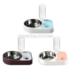 Миска д-животных с автопоилкой 30х20х7см 500мл, микс арт.31019-0316 Код262693