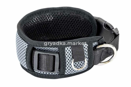 Ошейник синтетический АЭРО 60мм 34-50см с подкладкой (3d сетка, полиэстер) 1-1