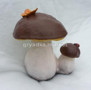 Гриб белый двойной  с бабочкой Н23 см