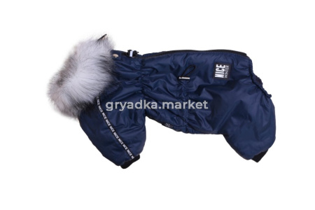 Комбинезон для собак Lion Nice-Style KLP123 на мальчика, цвет: темно-синий (Размер ХL (спина 35 см, 