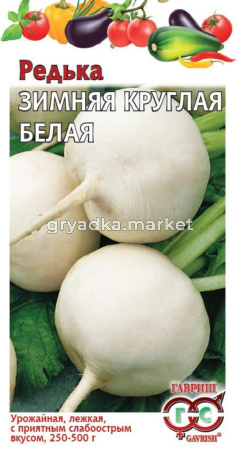 Редька Зимняя круглая белая 2,0г Традиция Гавриш
