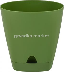 Амстердам с поддоном 2,5л d17 с НИЖНИМ ПОЛИВОМ оливковый-10 ПлР