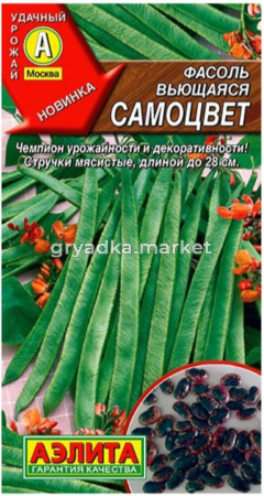Фасоль Самоцвет 5г (Аэлита) вьющаяся
