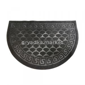 Коврик придверный влаговпитывающий 40х60см полукруг черн 