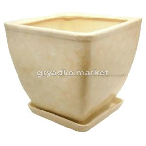 Парус 3 горшок с поддоном 11л d26,5см беж.