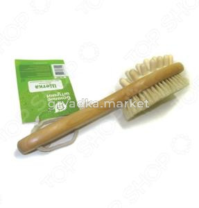 Щетка дерев. двухстор.с массажер. 22см-30 ЛГ