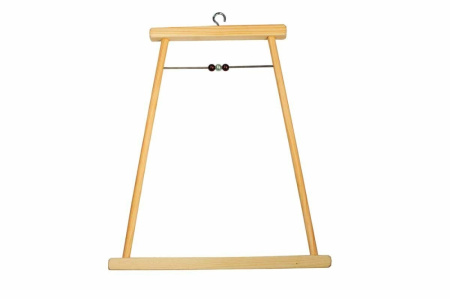 Дарэленд Качели для попугая деревянные большие с бусами 170*8*h195 мм.