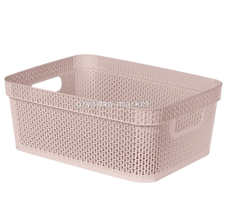 Корзина 11л прямоугAjur бежевый топаз-16  ПлР