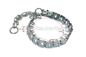 Ошейник д-собак строгий пластинчатый цинк 60смх27ммх1,5мм-Ред Пластик