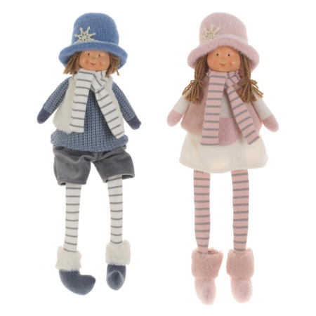 Игрушка набивная Дети, L20 W10 H27 см, 2в.